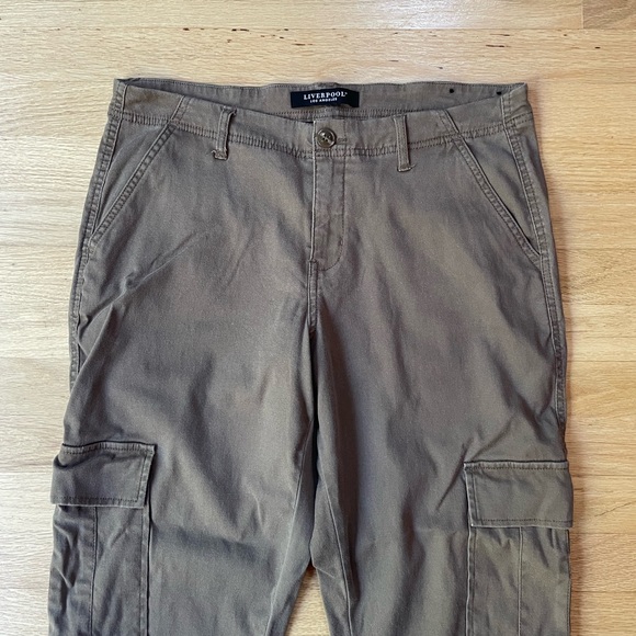 LIVERPOOL LOS ANGELES Cargo Crop Cuffed Pants Size 10 - Picture 3 of 14